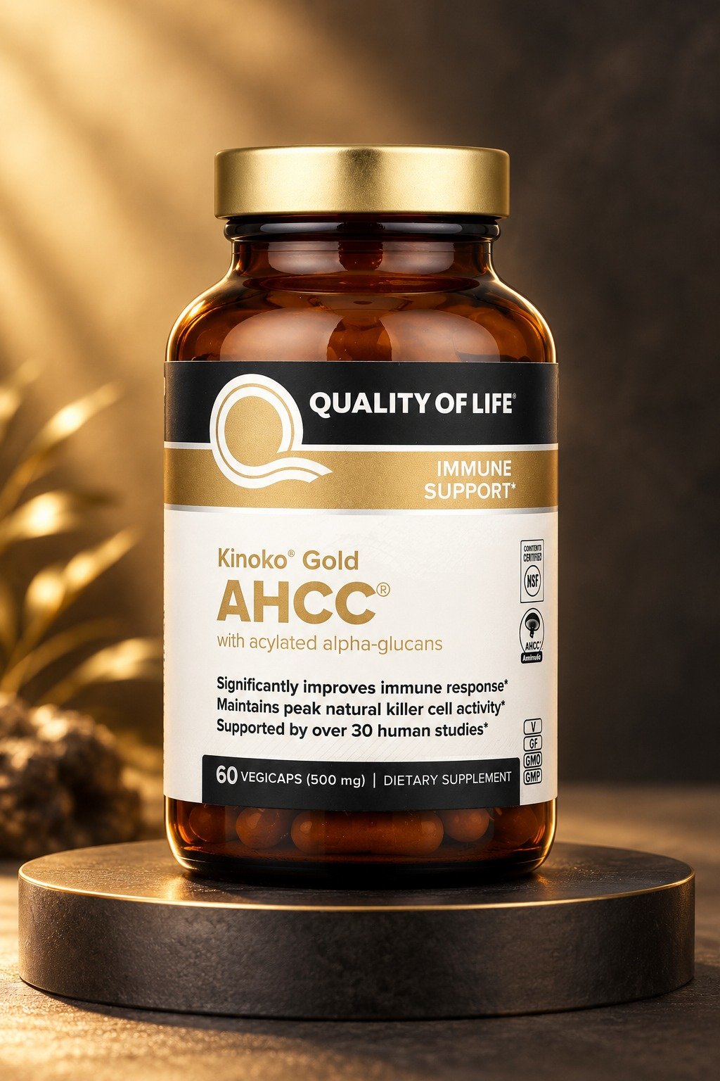 AHCC Gold 500mg Immune Support Supplement