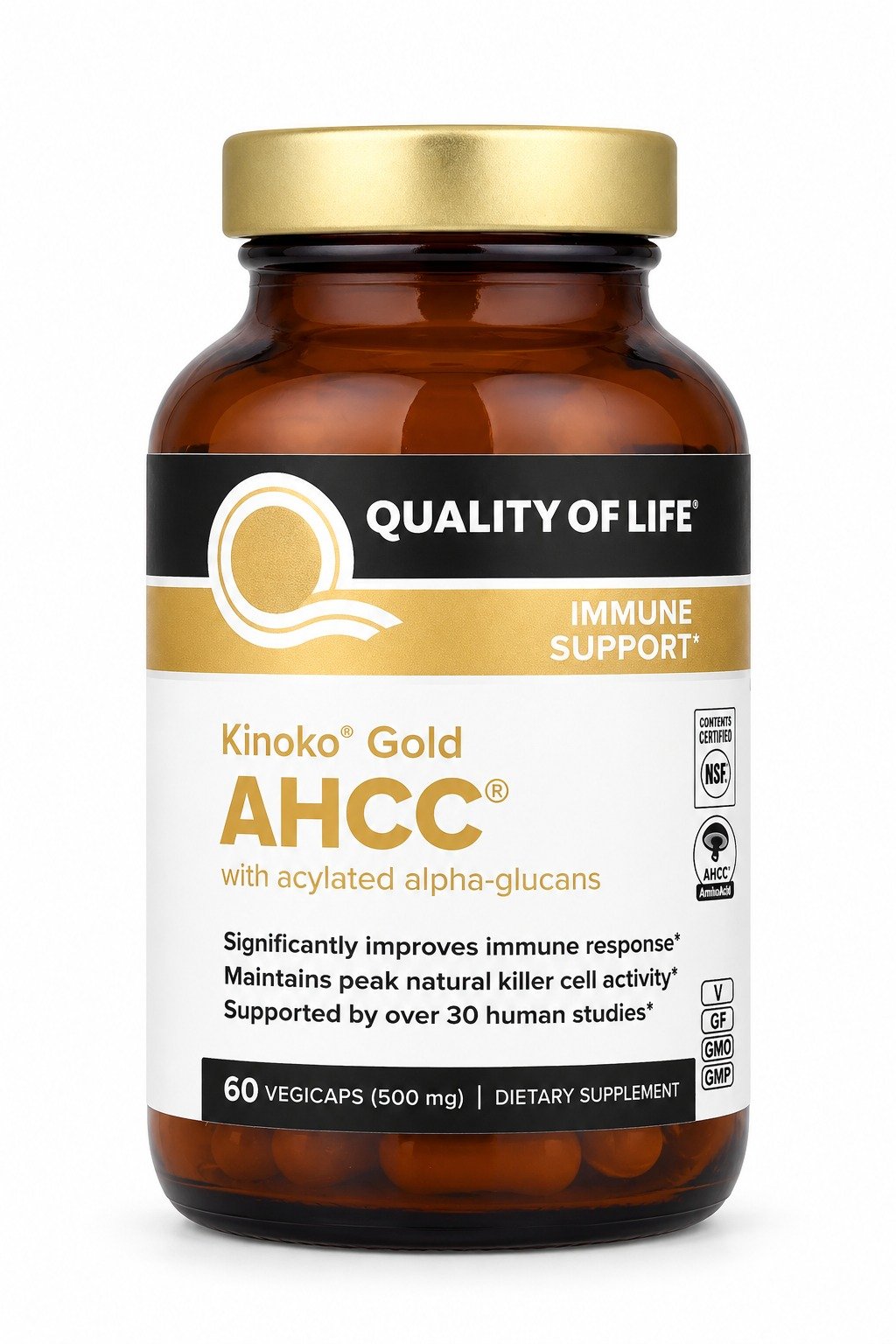 AHCC Gold 500mg Immune Support Supplement