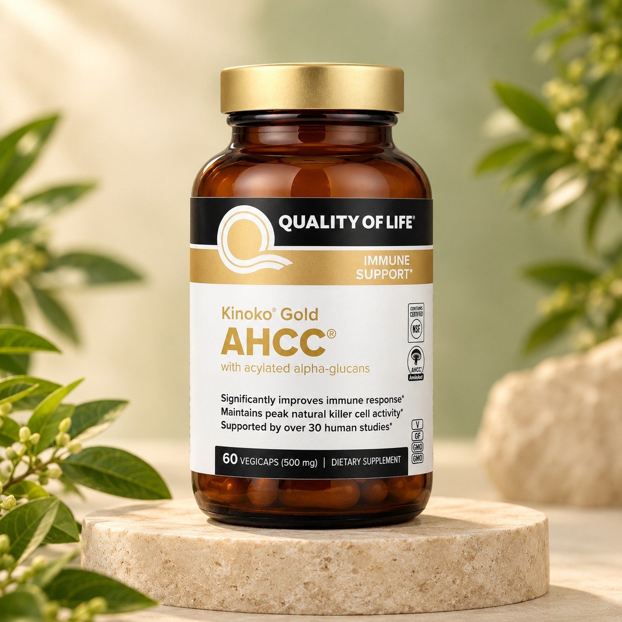 AHCC Gold 500mg Immune Support Supplement