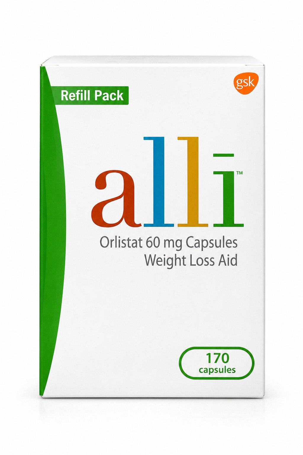 Alli Orlistat 60 mg Weight Loss Capsules – 170 Count