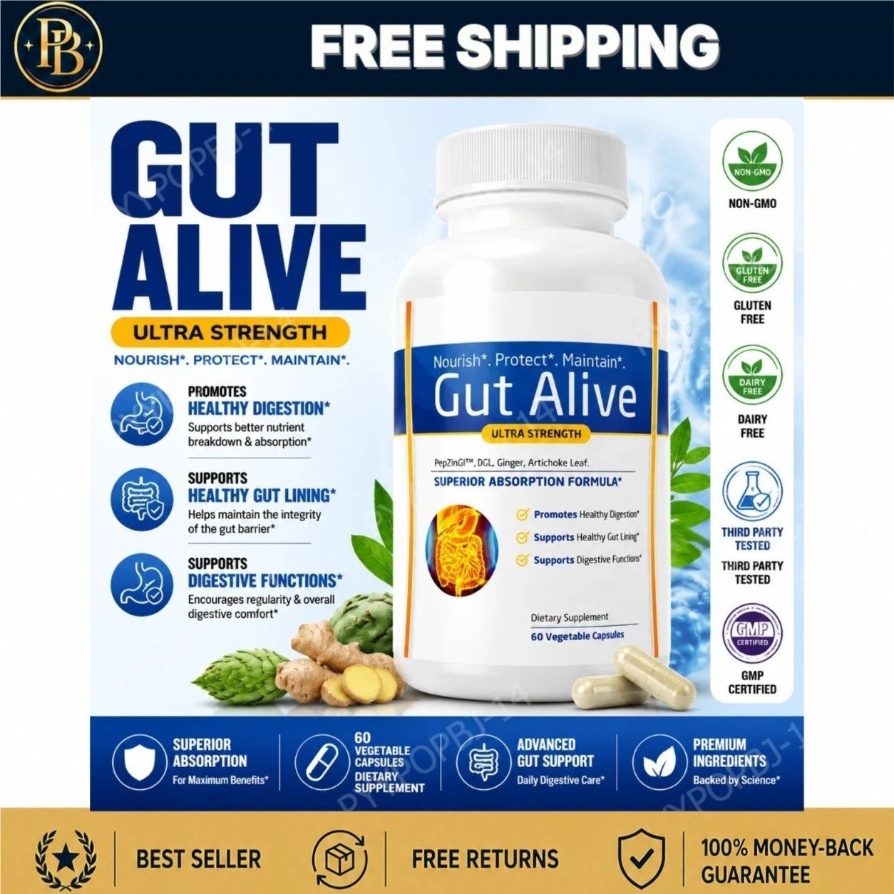 Gut Alive Digestive Health Supplement