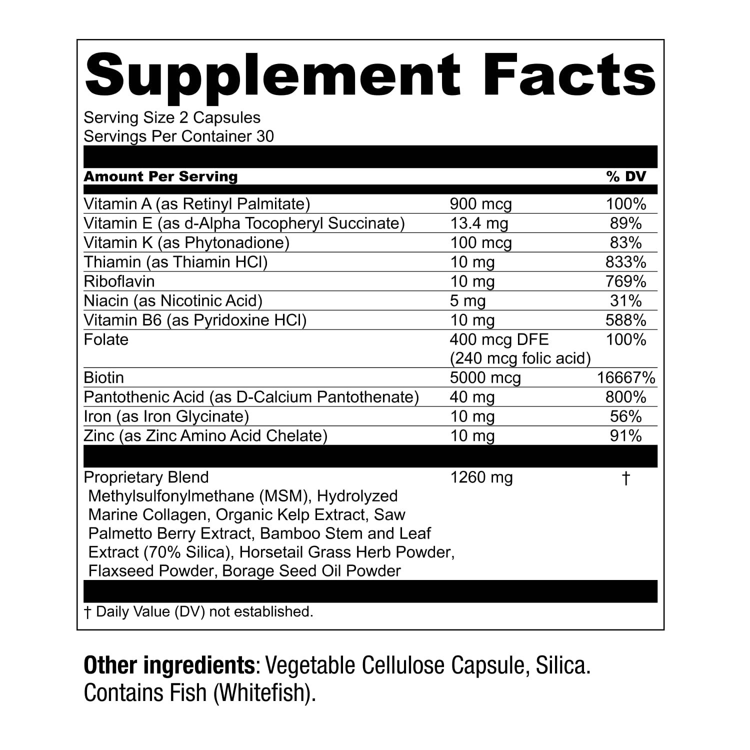 Hair La Vie Revitalizing Blend Hair Vitamins with Biotin & Collagen