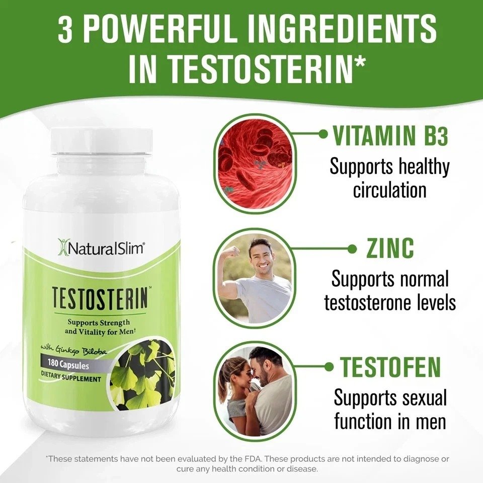 NaturalSlim Natural Testosterone Booster Supplement