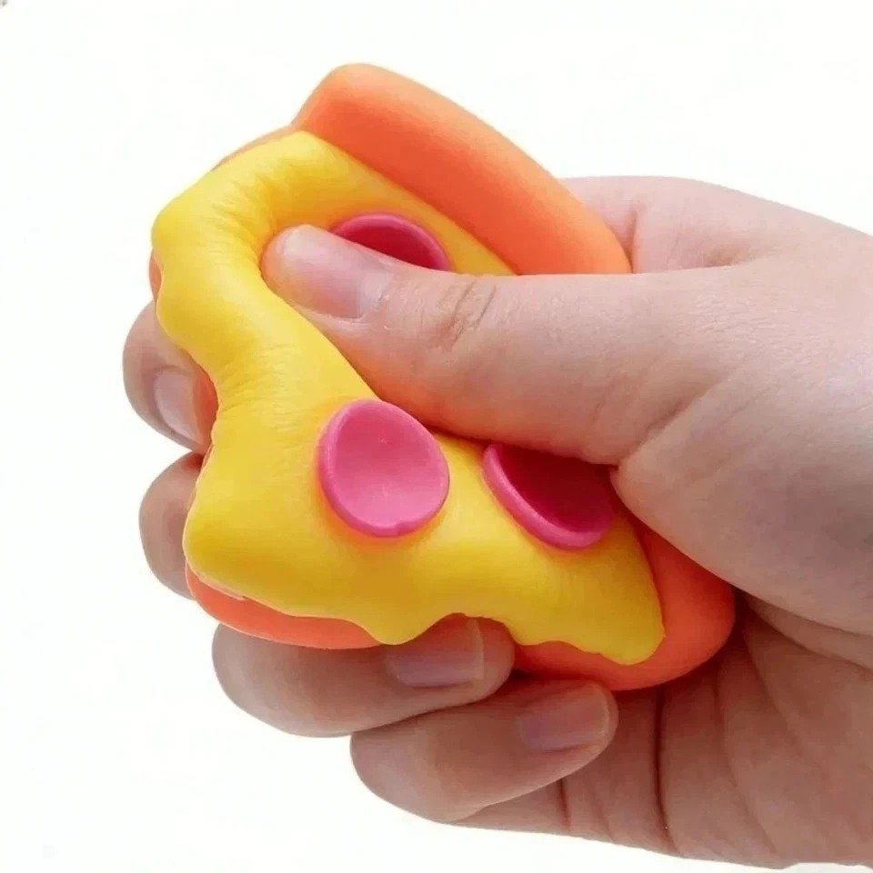 NeeDoh Squeezza Pizza Slice Squishy Sensory Fidget Toy