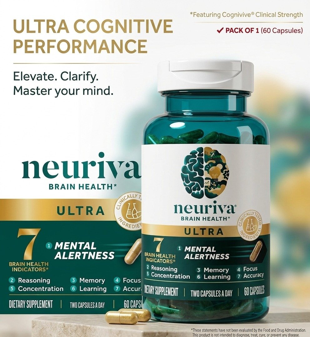Neuriva Brain Health Ultra Supplement, 60 Count