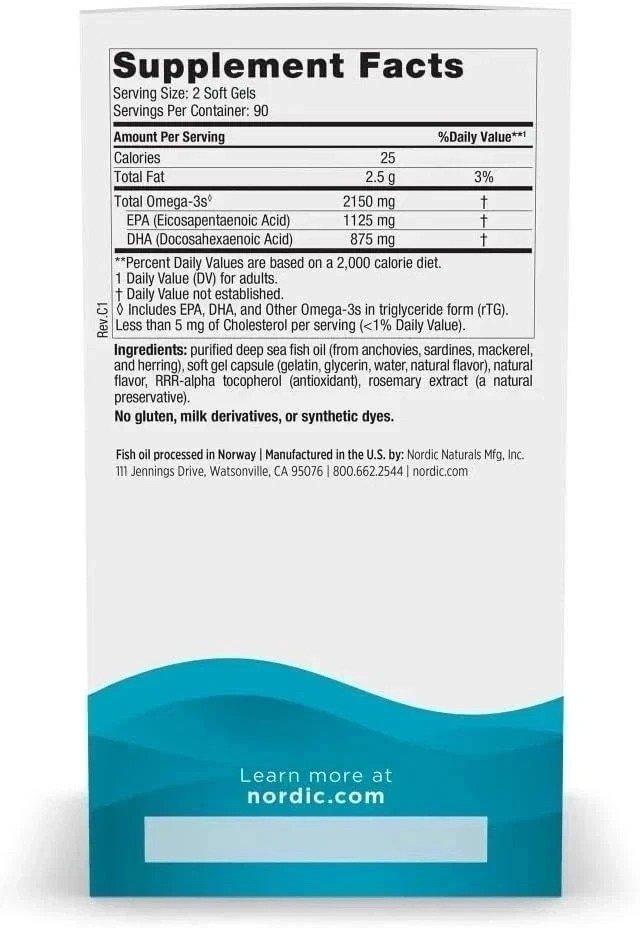 Nordic Naturals Ultimate Omega 2X Fish Oil Supplement