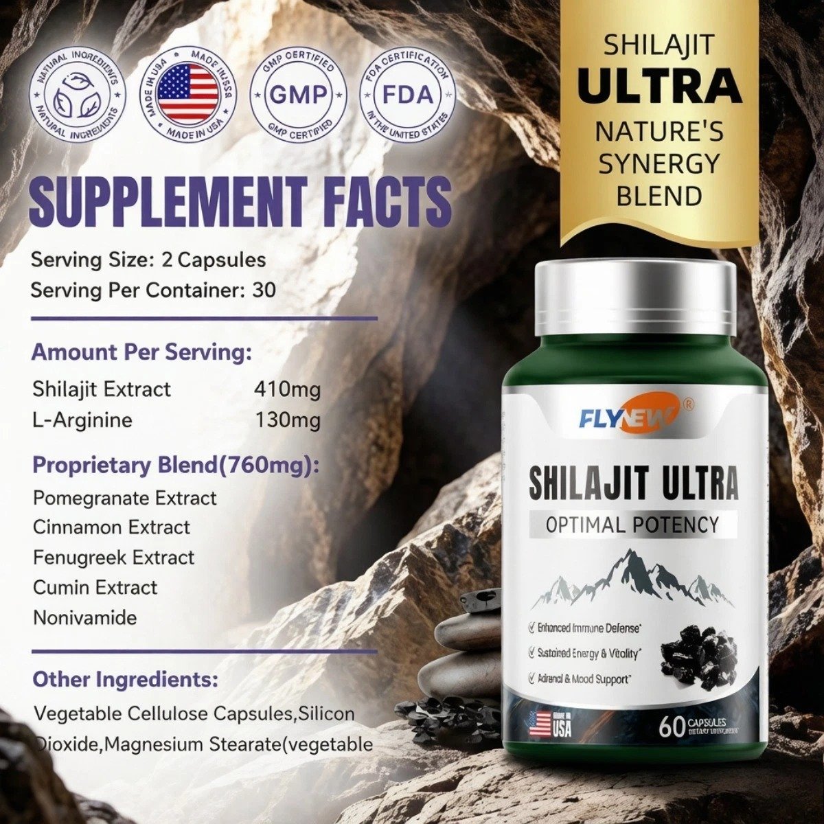 Shilajit Ultra Mineral Resin Supplement