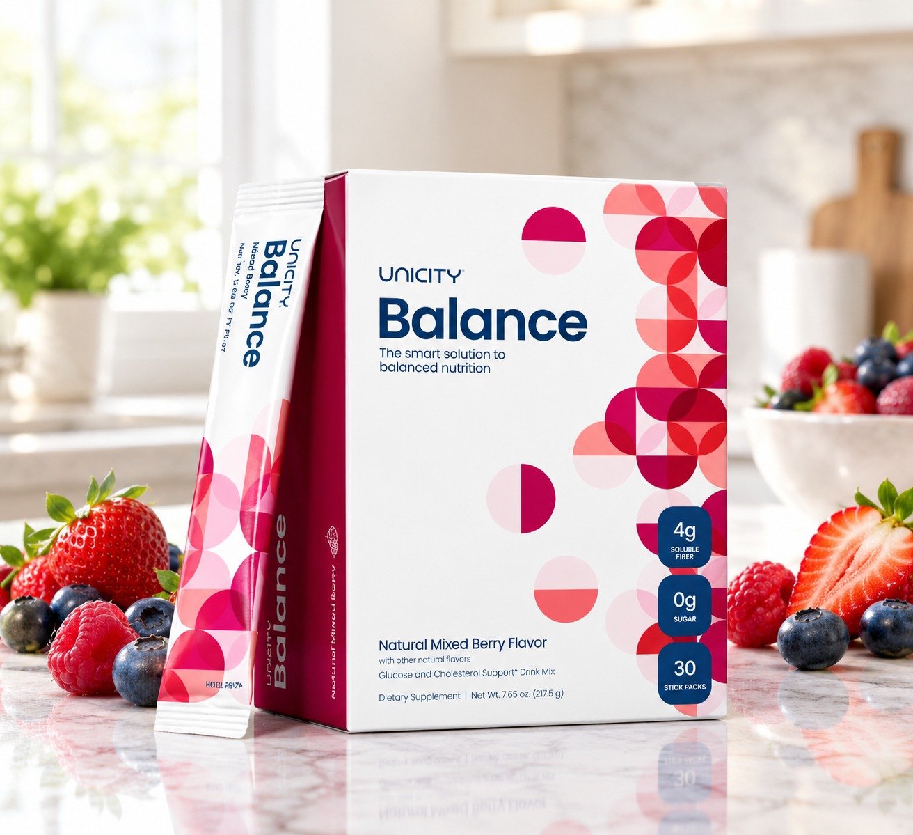 Unicity Balance Natural Mixed Berry Flavor – 30 Stick Packs