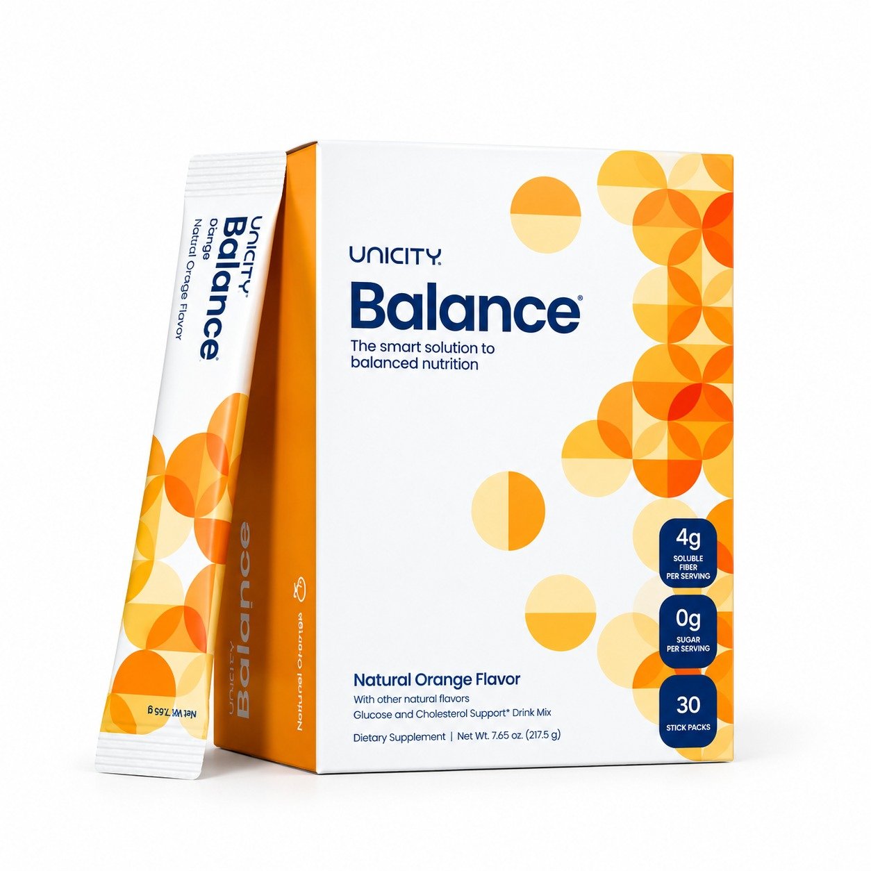 Unicity Balance Natural Orange Flavor – 30 Stick Packs