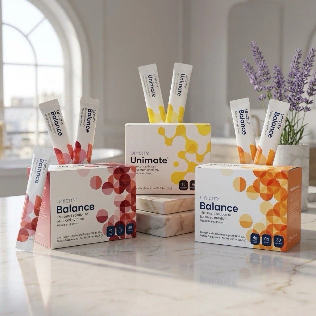 Unicity Balance & Unimate Pack of 3 – Orange, Lemon & Berry